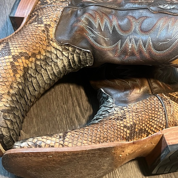 CODY JAMES MEN'S PYTHON EXOTIC WESTERN COWBOY BOOTS STYLE ASR21-21 SZ 11D - Picture 9 of 11